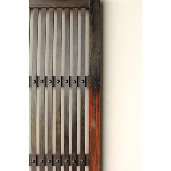 煤飴色 時代松格子戸　L1147 