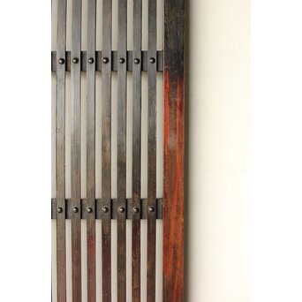 煤飴色 時代松格子戸　L1147 