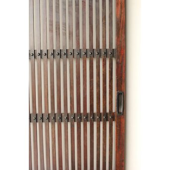 煤飴色 時代松格子戸　L1147 