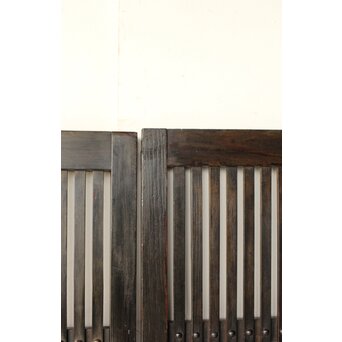 煤飴色 時代松格子戸　L1147 