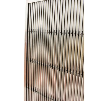 煤飴色 時代松格子戸　L1147 