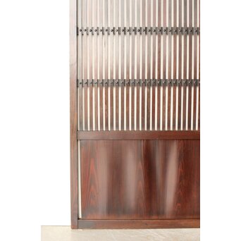 煤飴色 時代松格子戸　L1147 