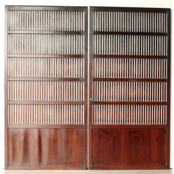 煤飴色 時代松格子戸　L1147 CD　ウラ