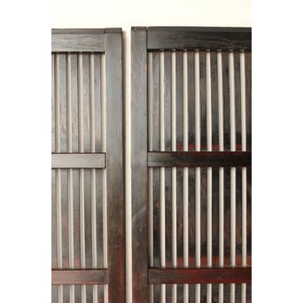 煤飴色 時代松格子戸　L1147 