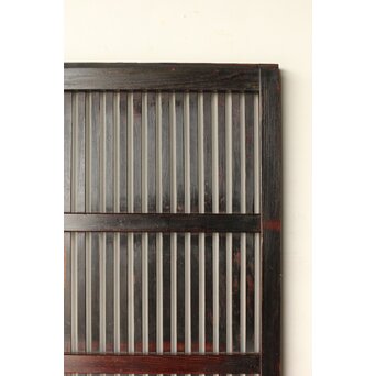 煤飴色 時代松格子戸　L1147 