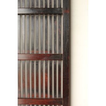 煤飴色 時代松格子戸　L1147 