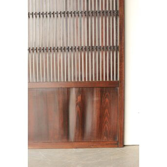 煤飴色 時代松格子戸　L1147 