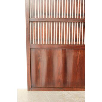 煤飴色 時代松格子戸　L1147 