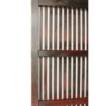 煤飴色 時代松格子戸　L1147 