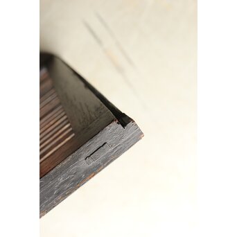 煤飴色 時代松格子戸　L1147 