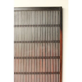 煤飴色 時代松格子戸　L1147 