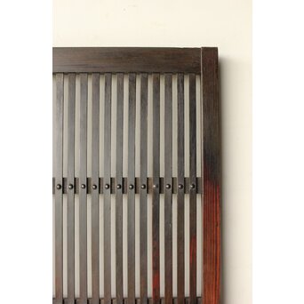 煤飴色 時代松格子戸　L1148 