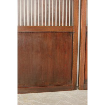 煤飴色 時代松格子戸　L1148 