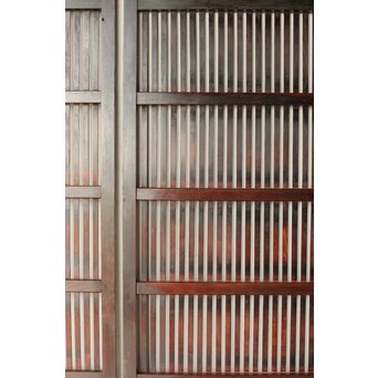 煤飴色 時代松格子戸　L1148 