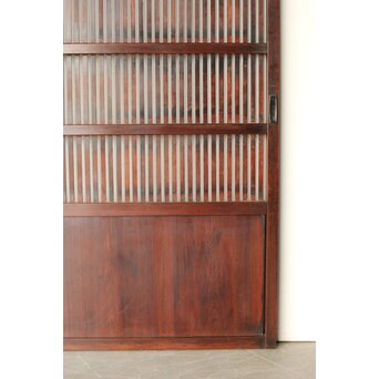 煤飴色 時代松格子戸　L1148 