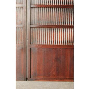 煤飴色 時代松格子戸　L1148 