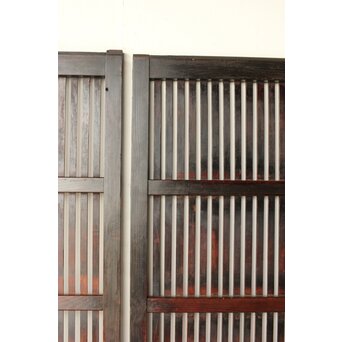 煤飴色 時代松格子戸　L1148 