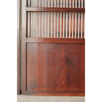 煤飴色 時代松格子戸　L1148 