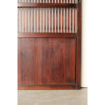 煤飴色 時代松格子戸　L1148 