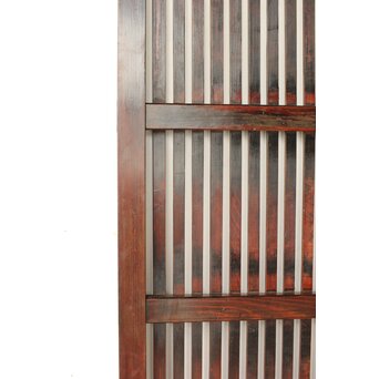 煤飴色 時代松格子戸　L1148 