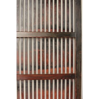 煤飴色 時代松格子戸　L1148 