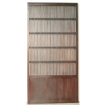 煤飴色 時代松格子戸　L1148 C　表