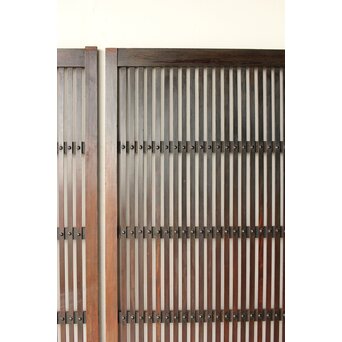 煤飴色 時代松格子戸　L1148 