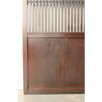 煤飴色 時代松格子戸　L1148 