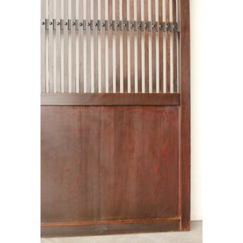 煤飴色 時代松格子戸　L1148 