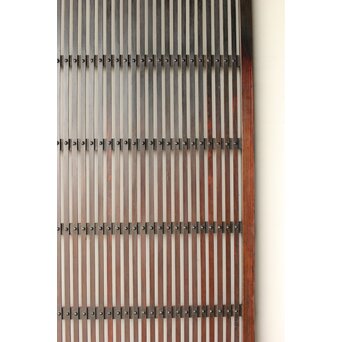 煤飴色 時代松格子戸　L1148 