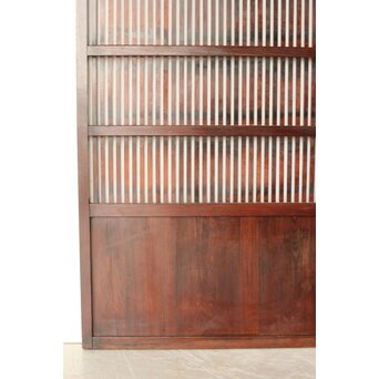 煤飴色 時代松格子戸　L1148 