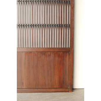 煤飴色 時代松格子戸　L1148 