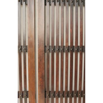 煤飴色 時代松格子戸L　L1149 