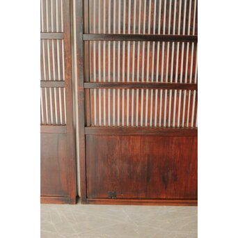 煤飴色 時代松格子戸L　L1149 