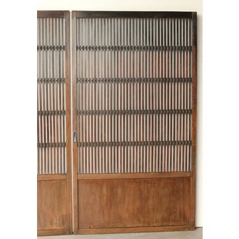 煤飴色 時代松格子戸L　L1149 