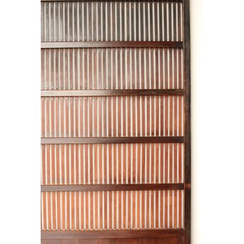 煤飴色 時代松格子戸L　L1149 