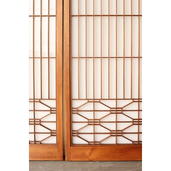 乳白色アクリル板 組子書院 4枚1組　R0448 