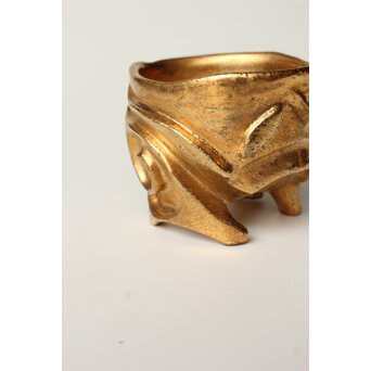 安食ひろ 金彩刻文盃　P506 