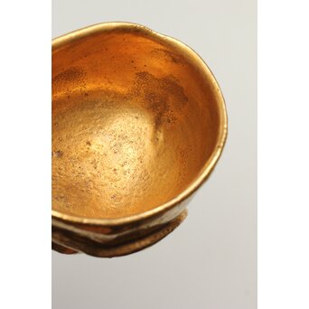 安食ひろ 金彩刻文盃　P506 