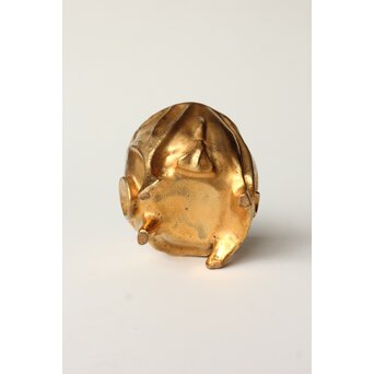 安食ひろ 金彩刻文盃　P506 