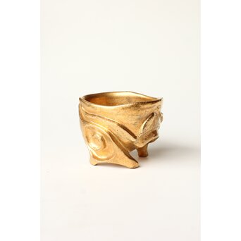 安食ひろ 金彩刻文盃　P506 