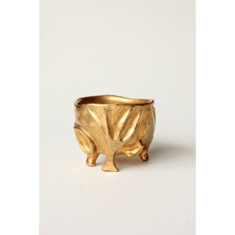 安食ひろ 金彩刻文盃　P506 