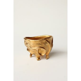 安食ひろ 金彩刻文盃　P506 