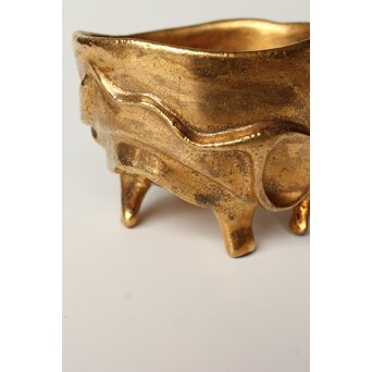 安食ひろ 金彩刻文盃　P506 