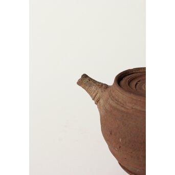 初代か 杉江寿門 後手南蛮手急須　P507 