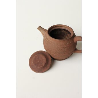 初代か 杉江寿門 後手南蛮手急須　P507 