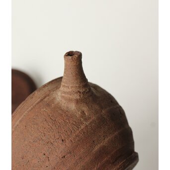 初代か 杉江寿門 後手南蛮手急須　P507 