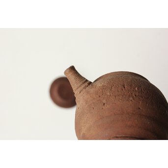 初代か 杉江寿門 後手南蛮手急須　P507 