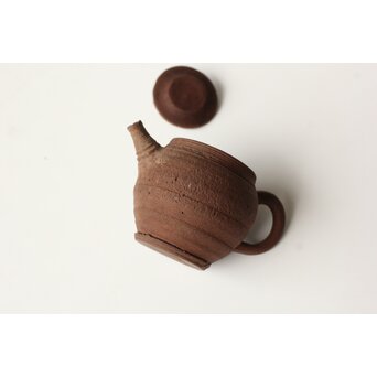 初代か 杉江寿門 後手南蛮手急須　P507 