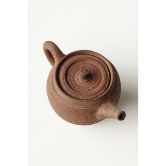 初代か 杉江寿門 後手南蛮手急須　P507 